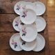 Assiettes plates P.L. France – Roses – Années 50