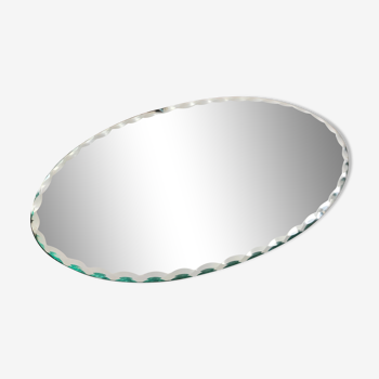 Oval bevelled mirror 25x15cm