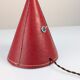 Jacques Adnet floor lamp in red leather, mid-century modern, France, 1960s