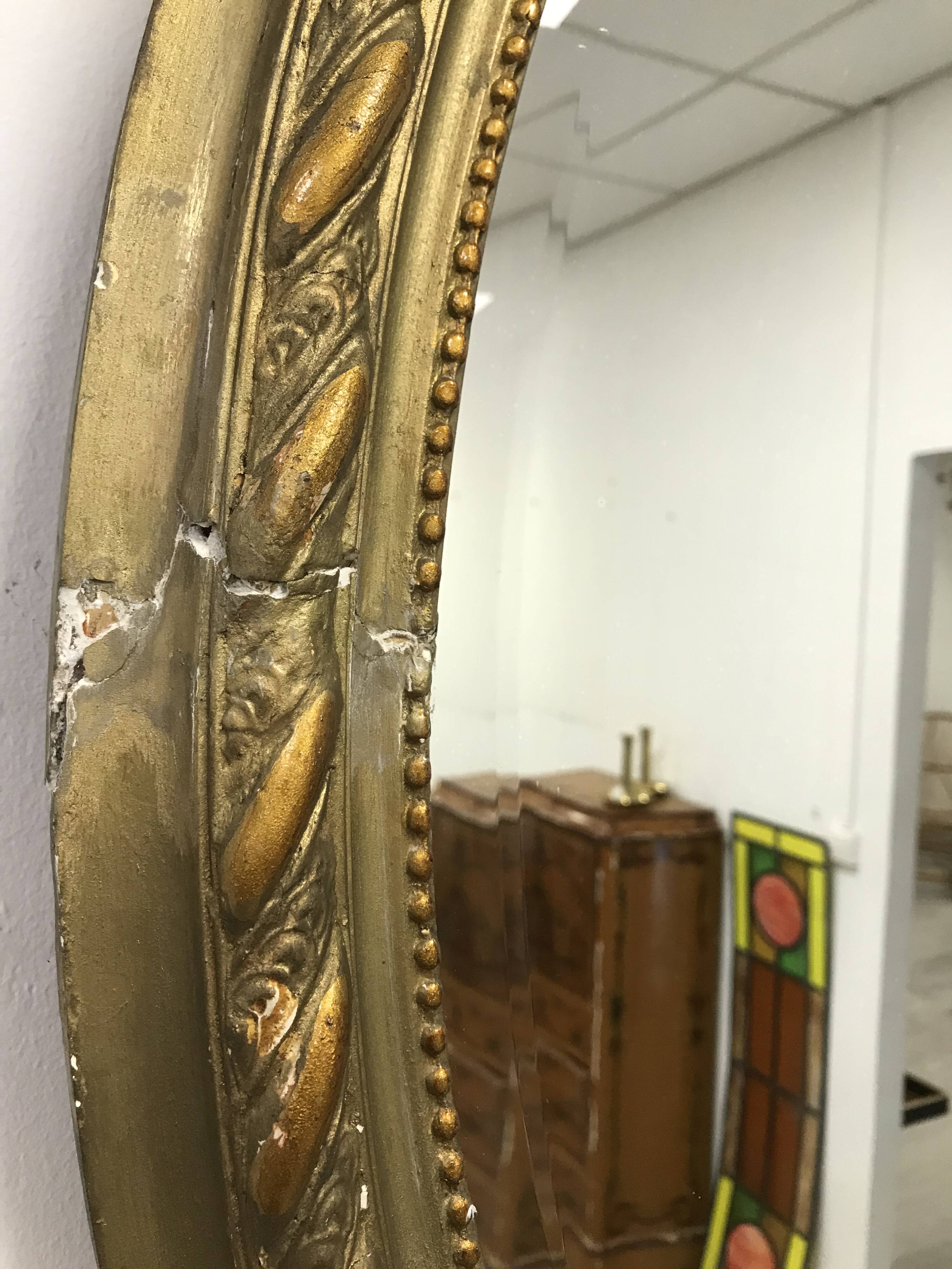 Napoleon III oval mirror