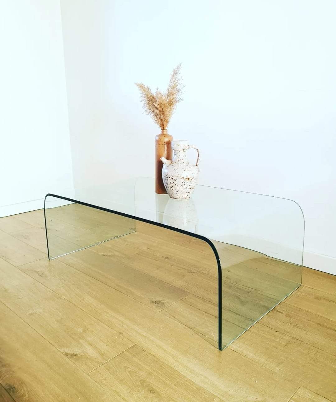 Table basse en verre moulé Roche Bobois
