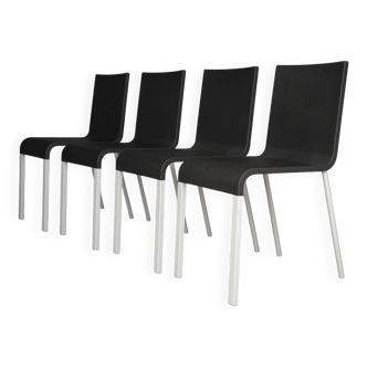 03 Chaises de salle à manger de Maarten van Severen pour Vitra. Lot de 4