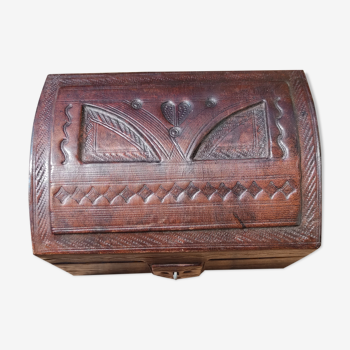 Box , vintage leather box