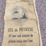 Set of 10 Potasse d'Alsace jute bags