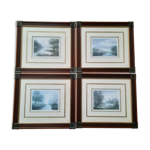 Lithographies paysages - signées