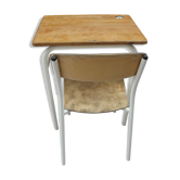 Pupitre avec casier et sa chaise