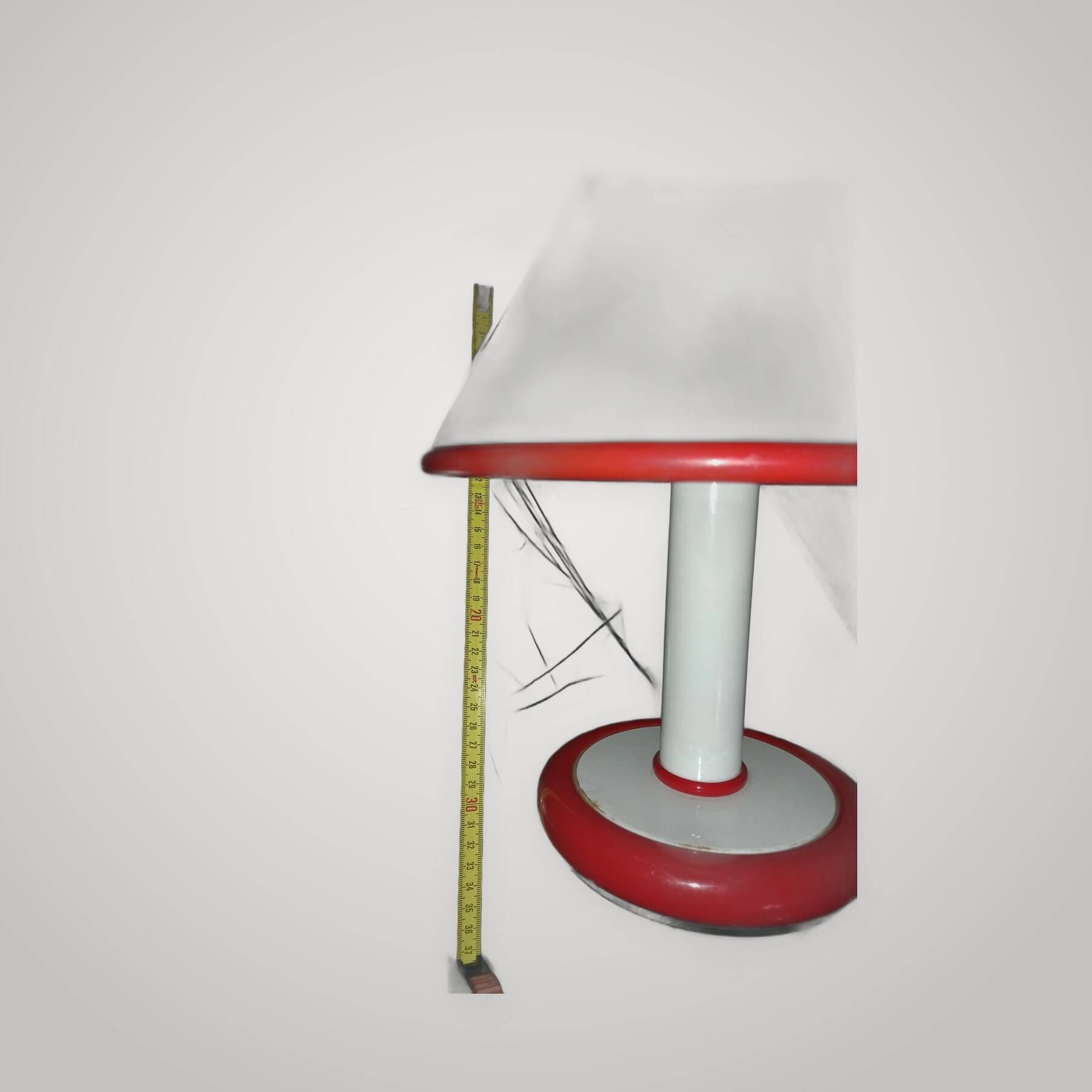 Beautiful Vintage Murano White Mushroom Table Lamp