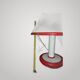 Beautiful Vintage Murano White Mushroom Table Lamp