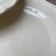Set of 5 Digoin Sarreguemines plain ivory plates with gadroons