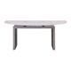 Contemporary Pair of Demilune Consoles Made Of White Quartz & Steel