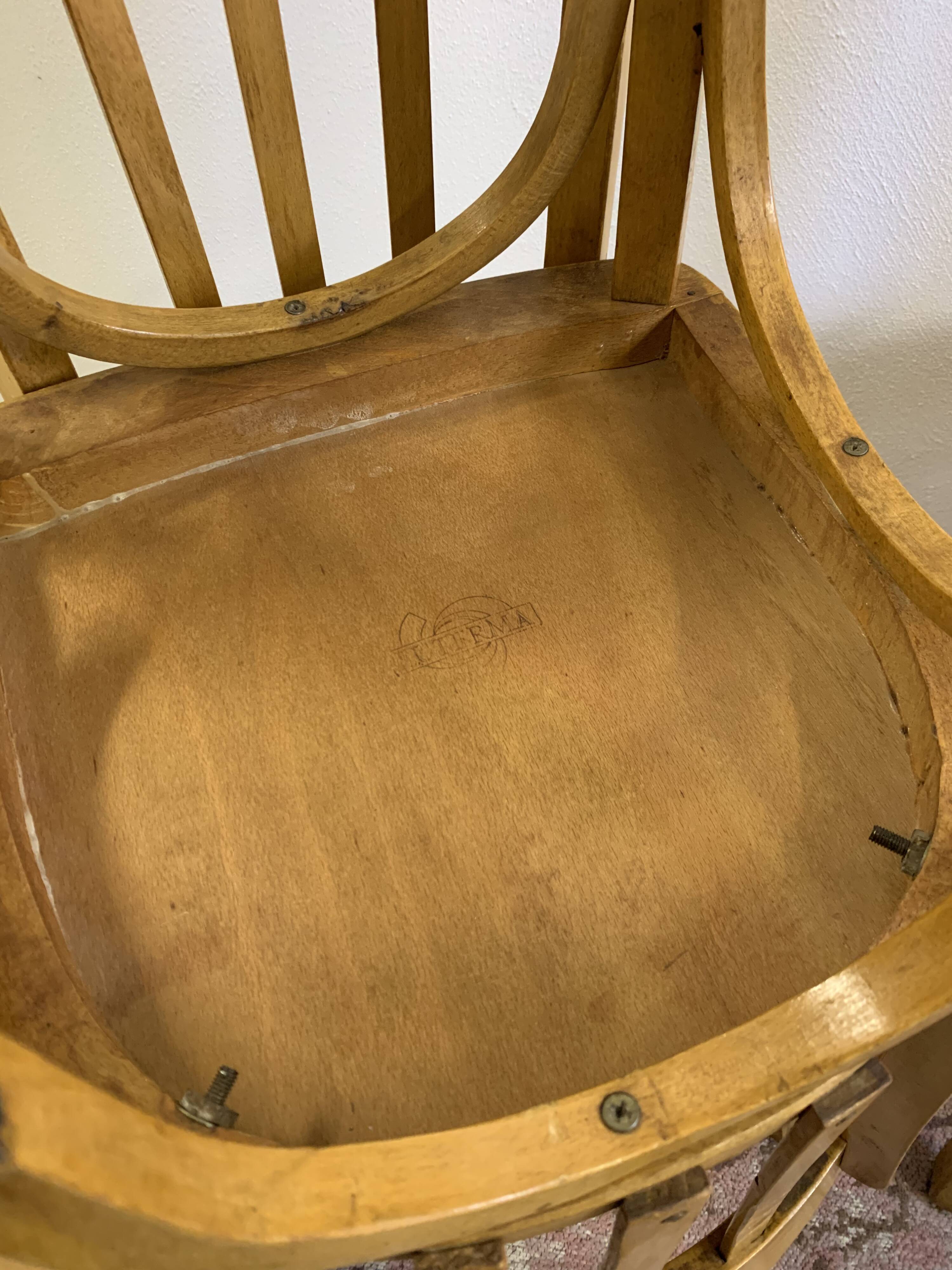 Set of 5 Luterma bistro chairs