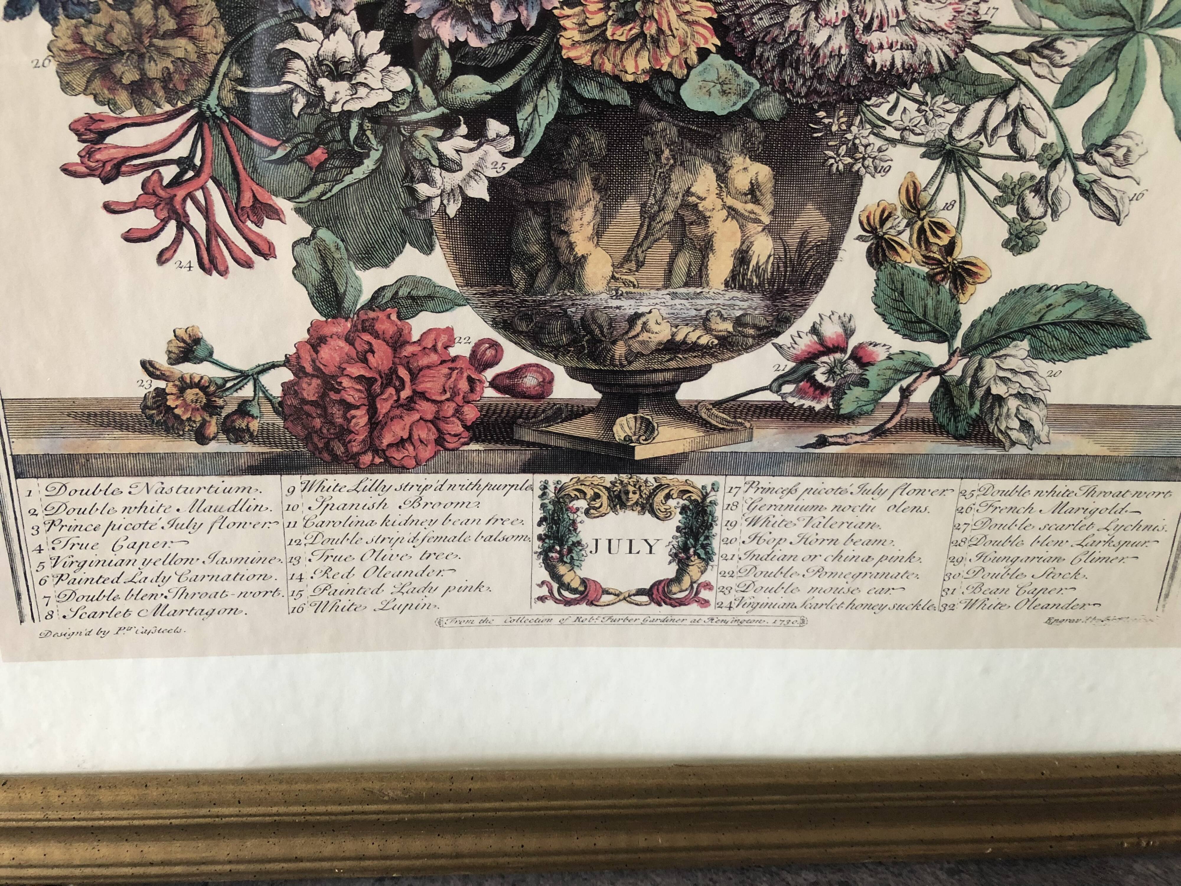 Table poster of the month of July