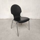 6 chaises plywood et chrome