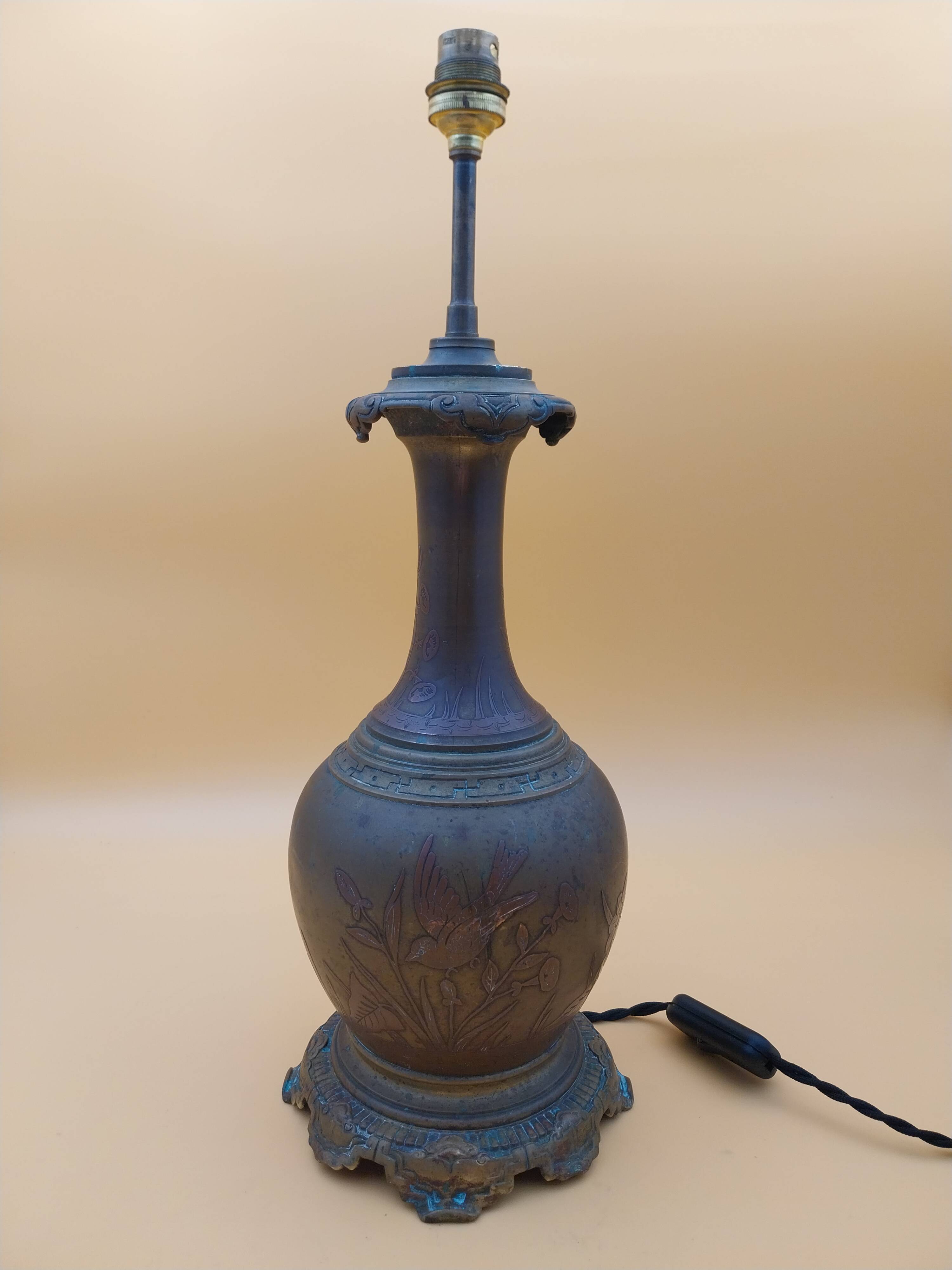 Pied de lampe Japon Meiji