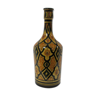 Moroccan enamelled terracotta bottle: Safi