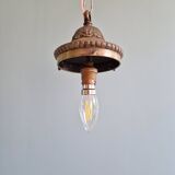 Art Deco pendant light in faceted satin glass, 1920s