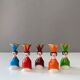 5 Vintage candle holders angels, Christmas decoration, Erzgebirge