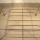 Side table - wooden and gold metal magazine rack