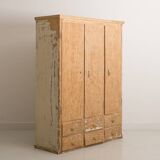 Solid pine cabinet fully stripped consisting of 3 doors and 6 drawers