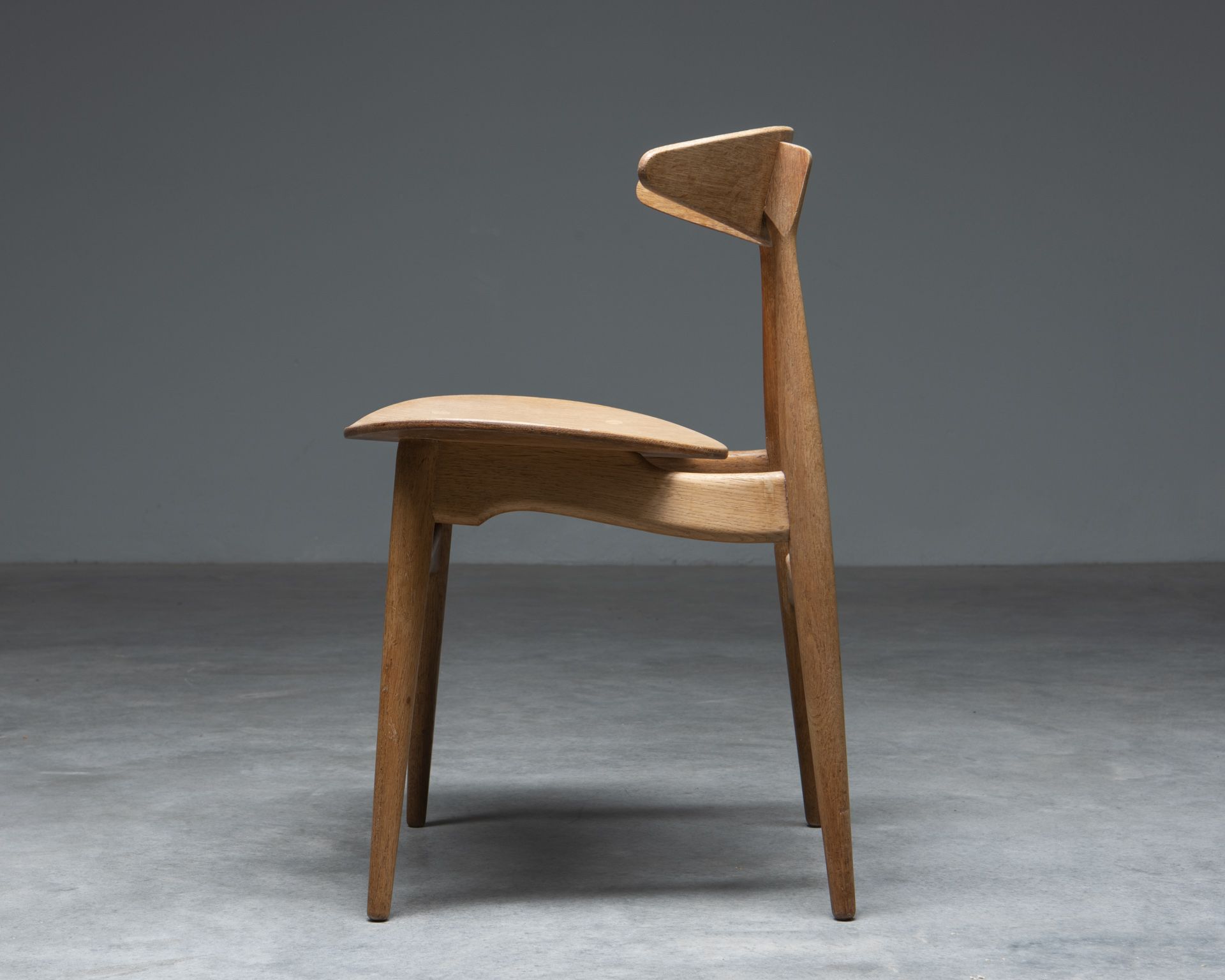 Set of 3 Chairs CH33 Hans Wagner, Carl Hansen & Søn, 1950s, Denmark