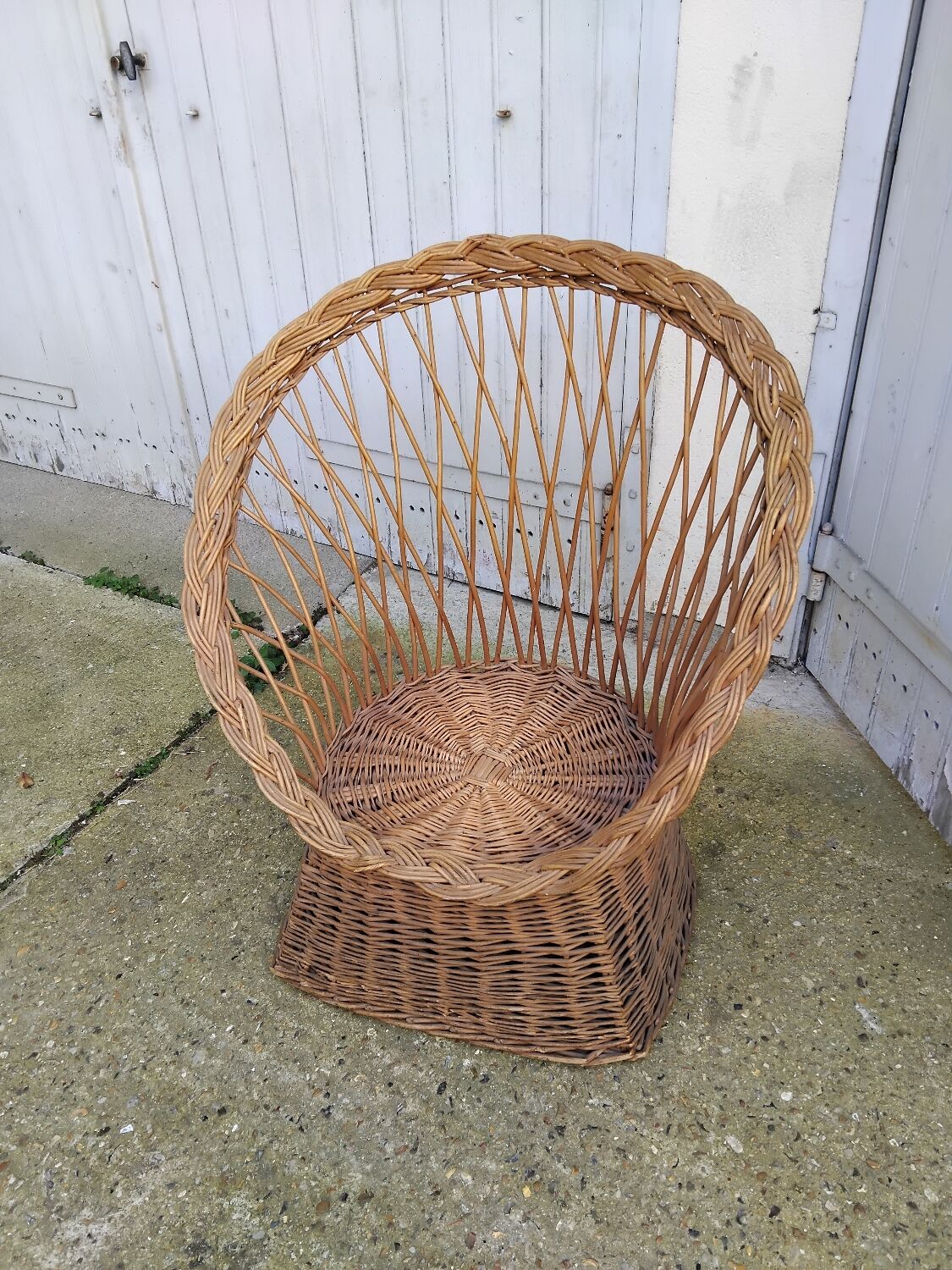 Fauteuil rotin vintage