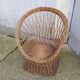 Fauteuil rotin vintage