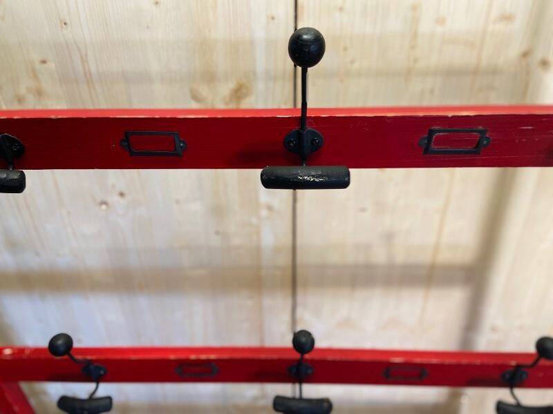 School Coat Rack Small Kindergarten Wood Vintage Style