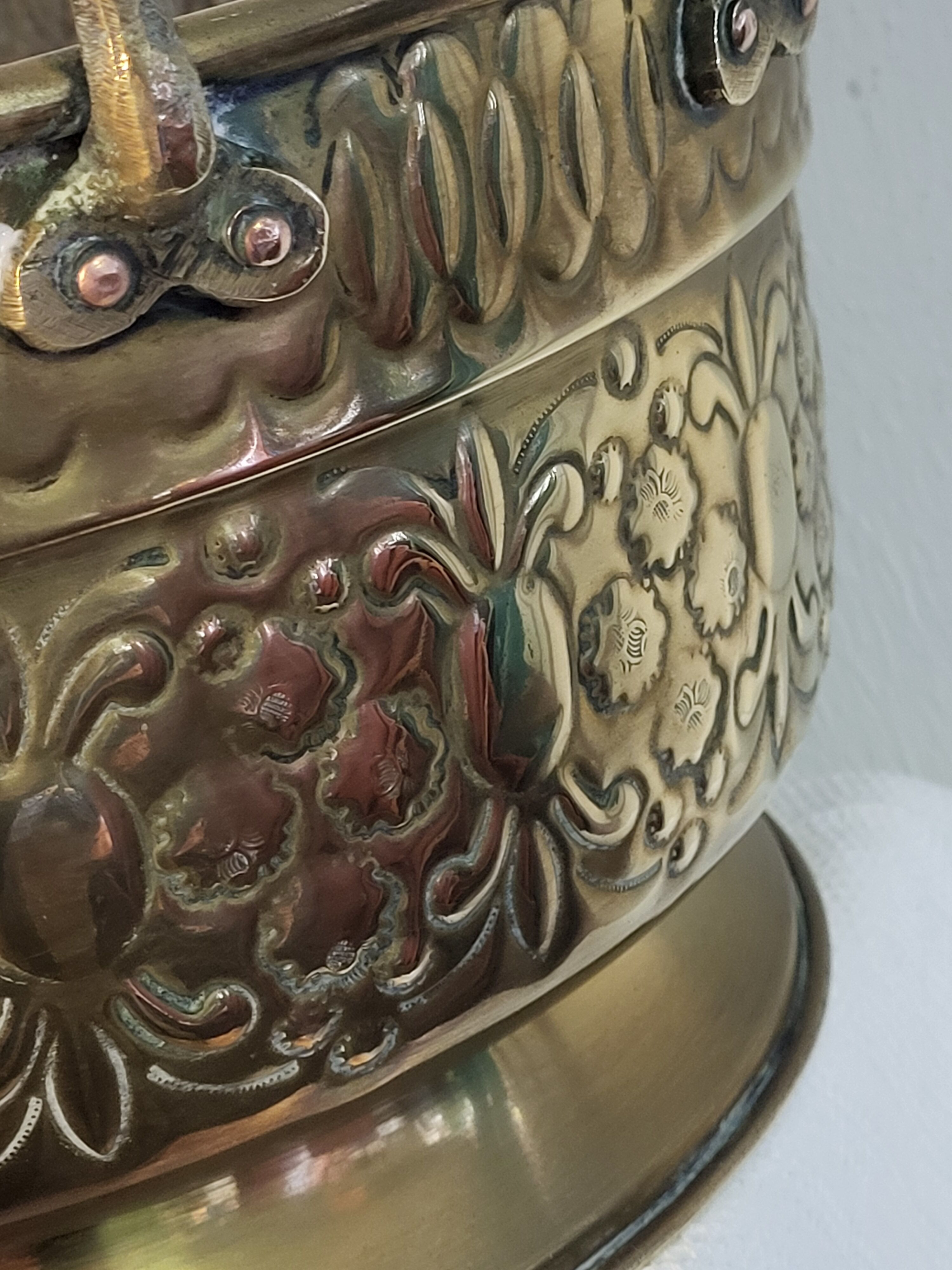 Brass cache pot