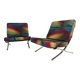 Unique Colourful Armchair Inspired by Barcelona Chair - set of 2