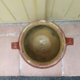 Old glazed grease pot
