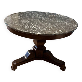 Antique gueridon table with marble top