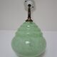Wall lamp Art Deco porcelain brass glass Clichy almond green