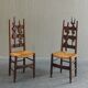 2 sculptural brutalist high-back chairs