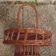 Rattan bar basket , portable , vintage