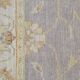 Grey Blue Runner Carpet Handwoven, Wool Handwoven Floral Carpet Rug