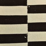 Beige & Dark Brown %100 Wool Hand Woven Vintage Kilim Rug, 378x410 Cm