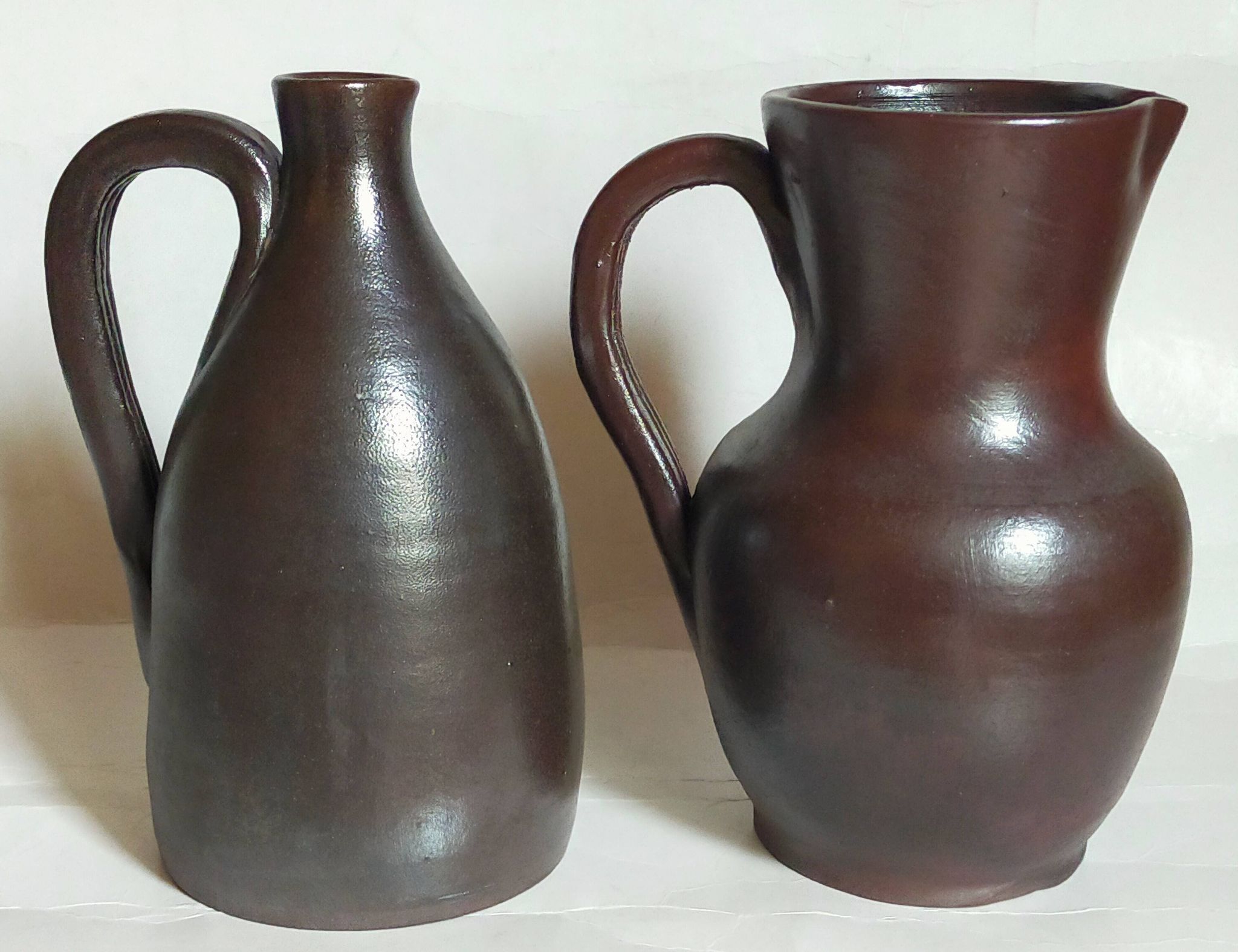 Duo of pottery by Jean Dubost in vintage Noron stoneware