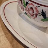 Antique sauce boat in porcelain by Boch Frères La Louvière