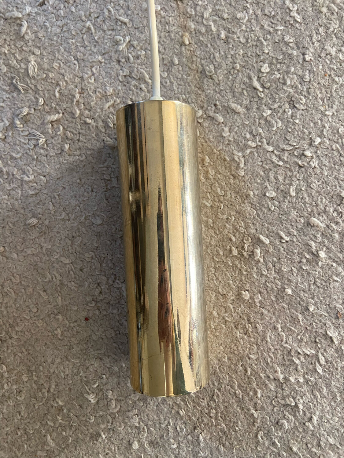 Vintage brass tube pendant light