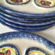 6 vintage MBFA Pornic oyster plates