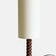 Art Deco wooden table lamp by Charles Dudouyt, France, circa 1930s.