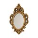 Small French Crested Mirror, Gold Leaf Gilt, Baroque Style, 35 cm