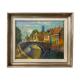 Vintage Mid Century Framed Oil Painting - Evening Walk