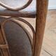 Corner wall shelf in dark rattan, year 60/70