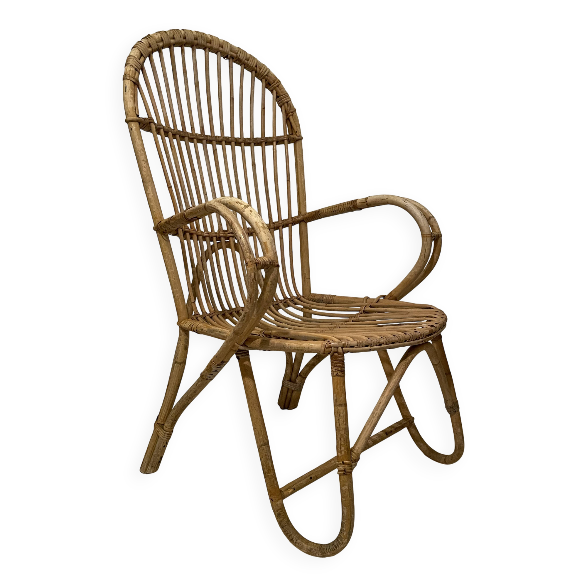 Rattan armchair