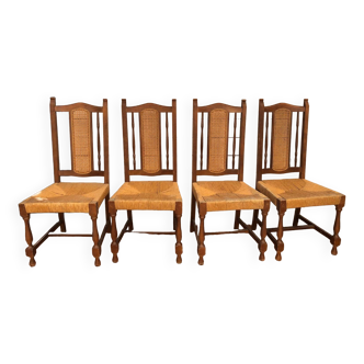 Old chairs with canework