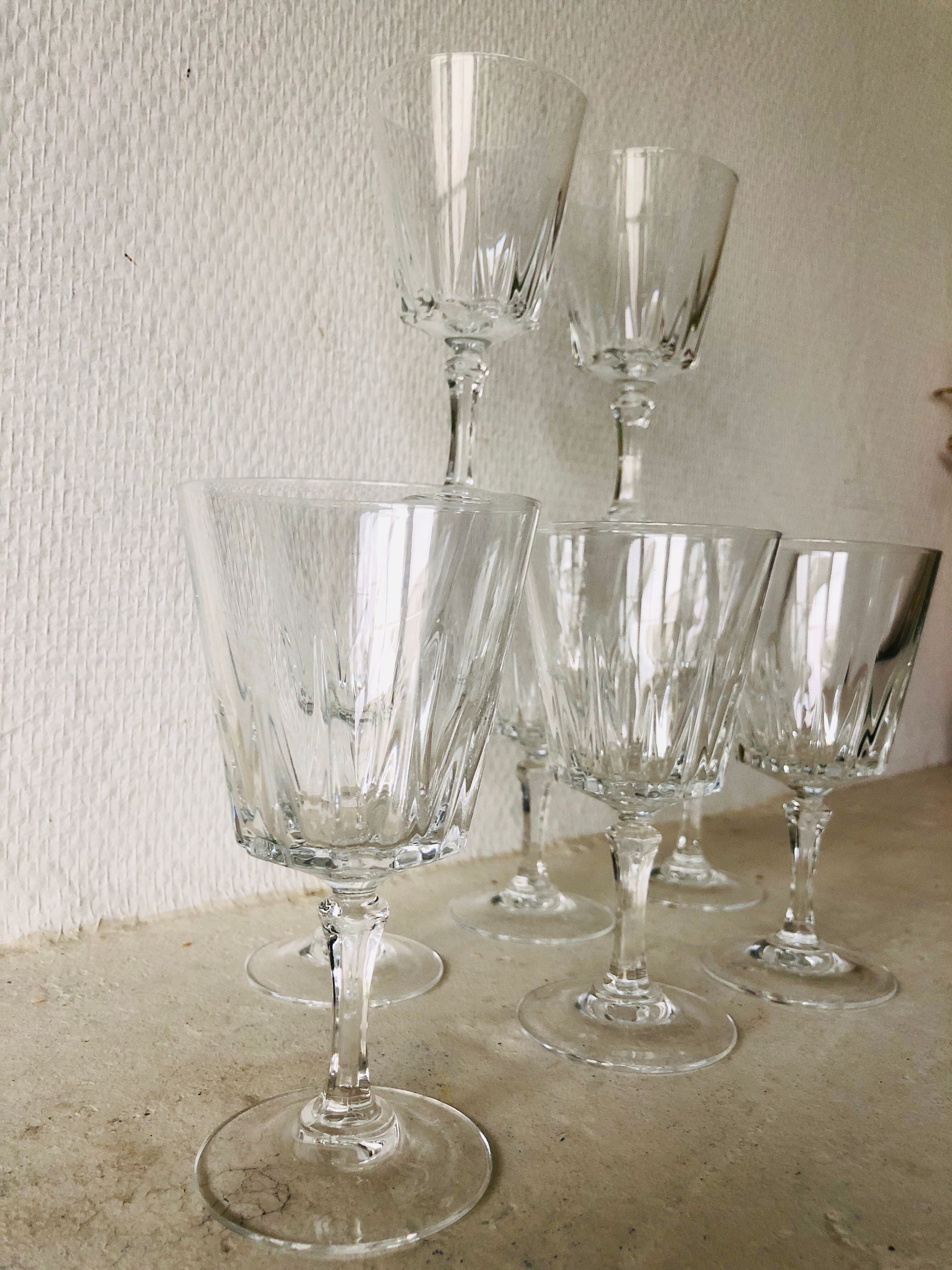 Crystal wine glasses
