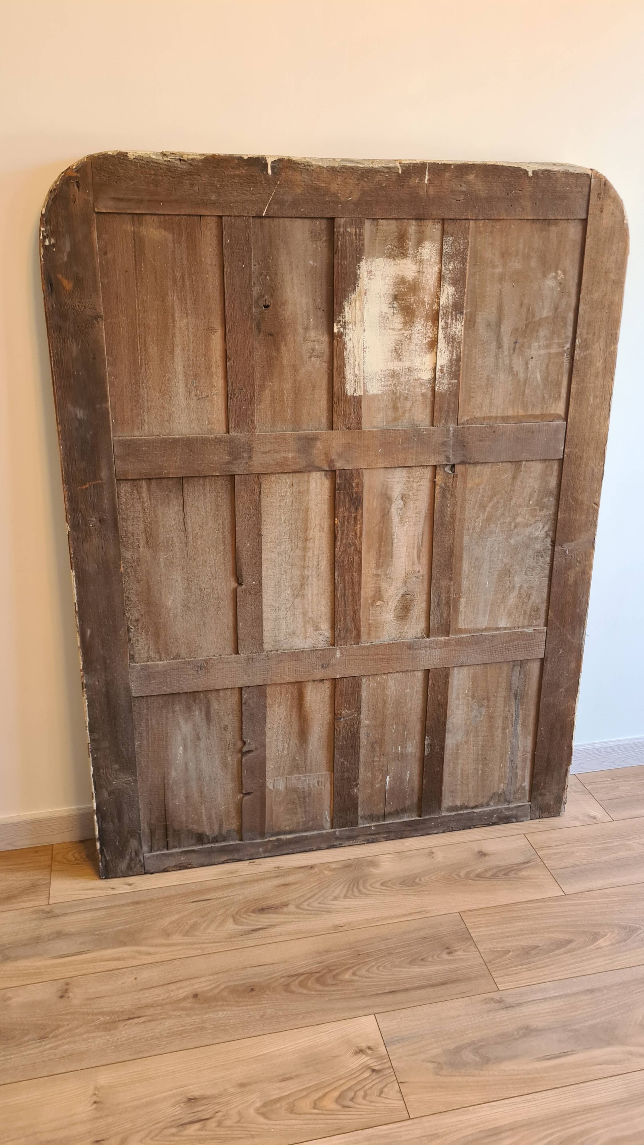 Large shabby chic Louis-Philippe mirror 139 × 106 cm – old-world charm