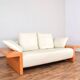 Italian Leather Sofa from Giorgetti, 1980s.