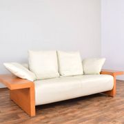 Italian Leather Sofa from Giorgetti, 1980s.